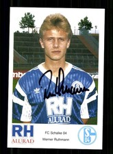 Werner Ruthmann Autogrammkarte FC Schalke 04 1990-91 Original Signiert
