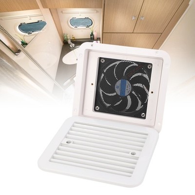 205x185mm 12V RV Side Vent Fan Single Way 3.6W Side Air Outlet Ventilation E SET