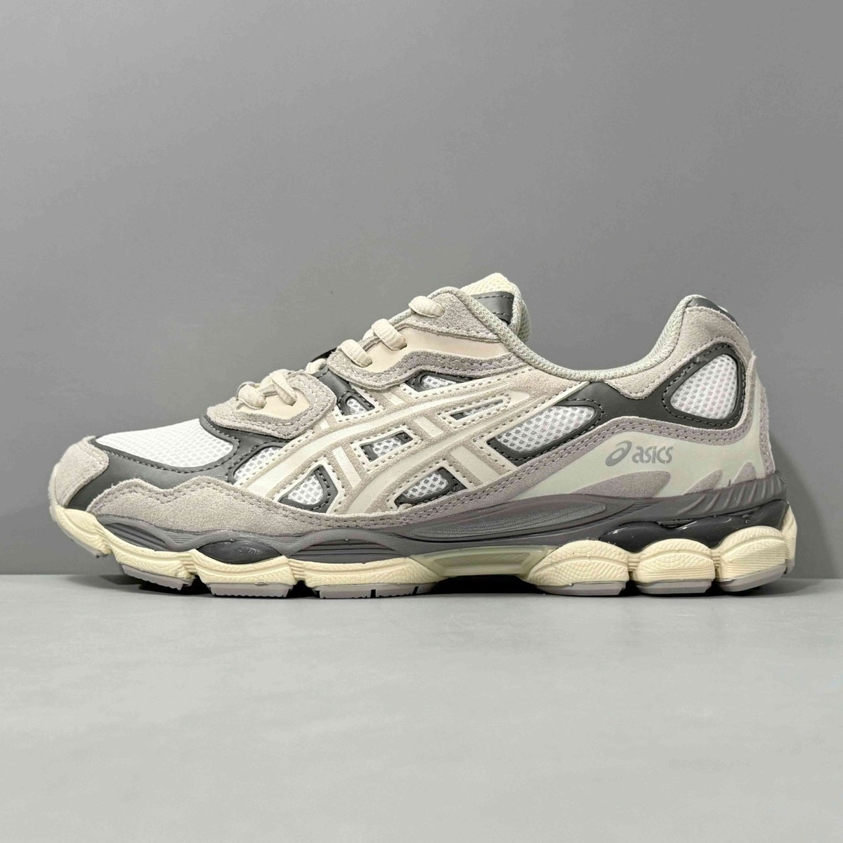 Size 10 - ASICS Gel NYC Cream Oyster Grey for sale online | eBay