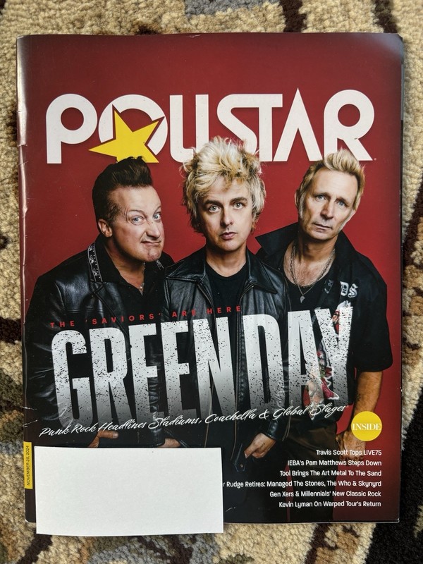 GREEN DAY Pollstar Magazine music band RARE industry address label