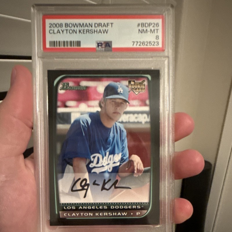 Bowman 2008 Draft Picks Clayton Kershaw Dodgers PSA 8 #BDP26 Rookie