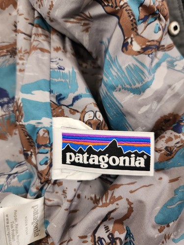 Patagonia Snap Button Coat Jacket Boys Youth Medium (10) Gray Quilted Outdoors - Picture 8 of 10