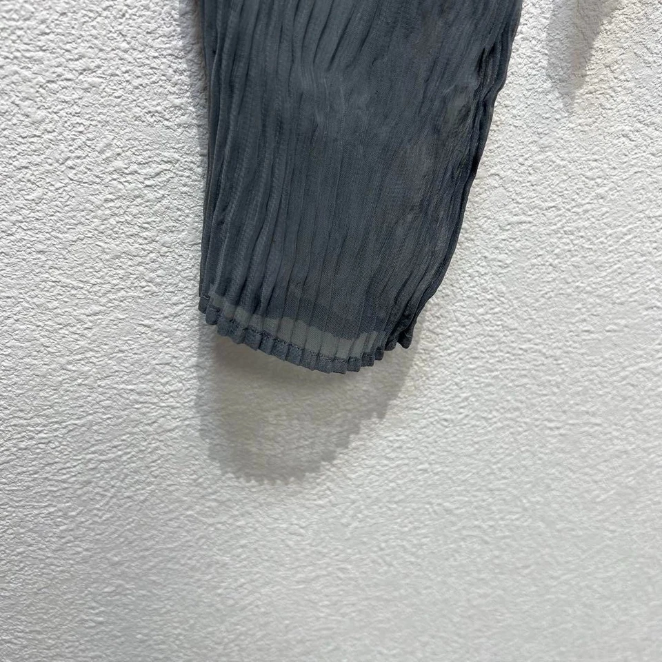 ISSEY MIYAKE Mujer Manga Larga Algodón Top Pliegues Please Blusa Camisas Foto 4 de 4