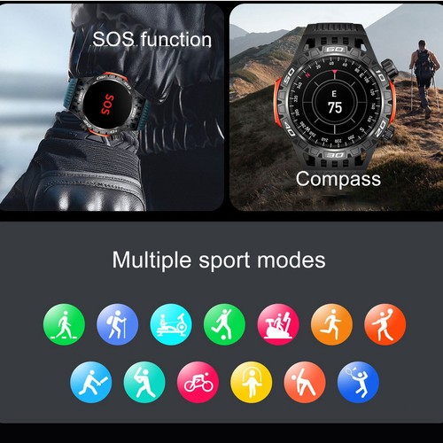Smartwatch dla mężczyzn Response Dial Calls 1 46 cali HD IP68 Wodoodporny Sc CHP - Zdjęcie 20 z 24