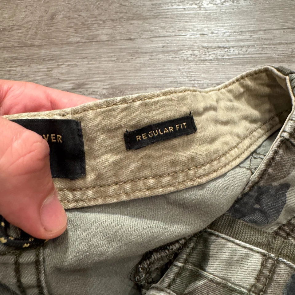 Pantalones Cortos Quiksilver Para Hombres 29 Chino Camuflados Algodón Sarga 9” Entrepierna Playa Informal Patinador Foto 4 de 4