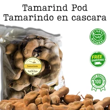 Organic Tamarind Pod - Unprocessed Fresh Whole Tamarind Pods - Bulk -Tamarindo