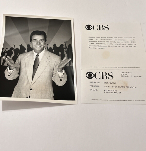 Vintage Dick Clark Photo Black & White 9 x 7 In Unframed 1980’s - Picture 9 of 10