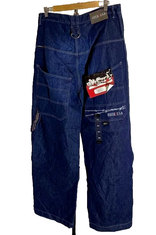 Overzeas jeans vintage baggy 90s hip hop Y2K jnco skater Overzeas jeans vintage baggy 90s hip hop Y2K jnco skater