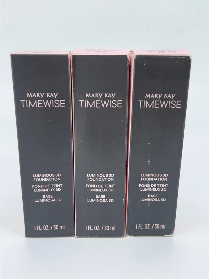 Lot of 3 NEW Mary Kay Timewise Luminous Wear Foundation BRONZE Normal / Dry Skin - Image 3 of 4