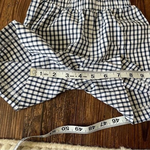 Hannah Kate Plaid Navy/White Shorts Size 4 Slim - Picture 3 of 7