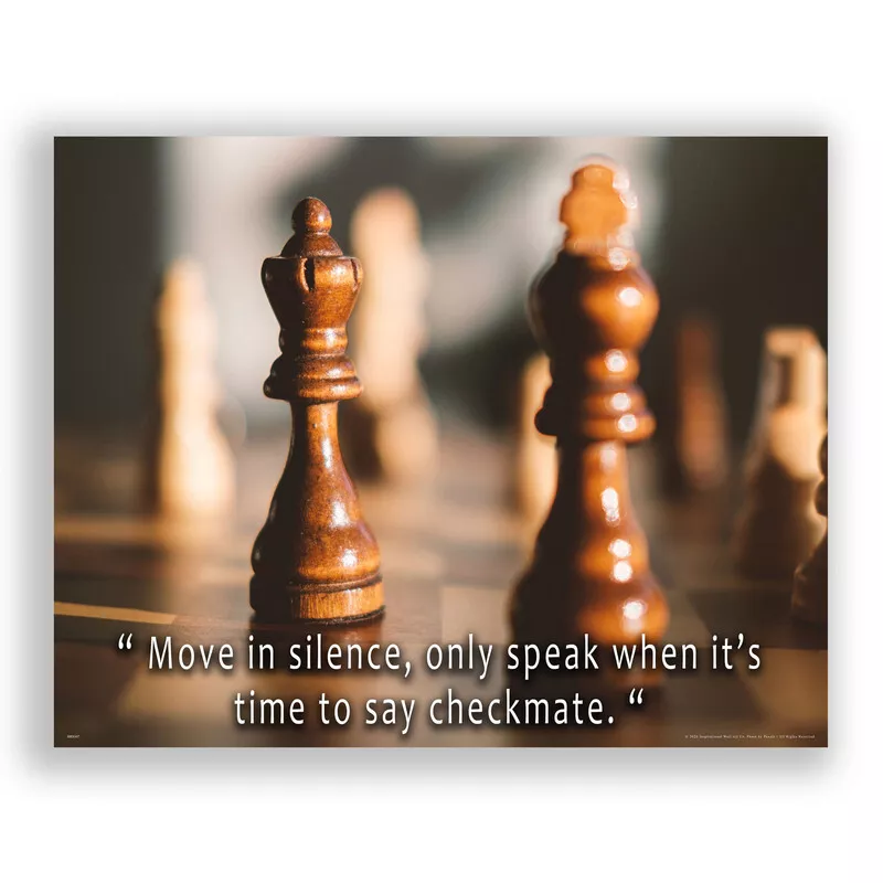 Think Chess Game Motivational Saying Wall Art Print Decor 