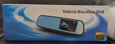 Vehicle Blackbox DVR Full HD 1080 Rearview Mirror Dual Channel Recorder NEW