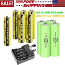 Lot 1.2V AA AAA Rechargeable Batteries Ni-MH Ni-CD Cell / Smart Battery Charger
