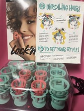 Vintage 1989 Clairol Lock'n Roll Heated Hair Stylers Curlers Rollers