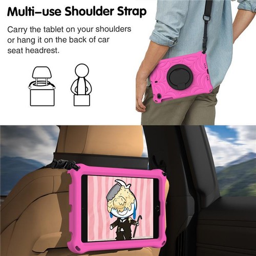 Strap Case For iPad mini 2 3 4 5 EVA FOAM Shockproof Kids Heavy Duty Ring Cover - Picture 12 of 28