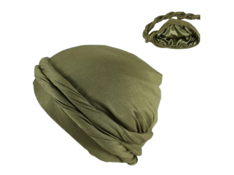 Satin Lined Stretch Mens Vintage Twistable Head Wrap  display picture 2