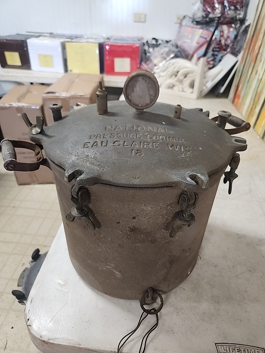 Antique National Pressure Cooker Eau Claire USA 18 Pressure Cooker  Canner
