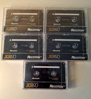 5 x RECOTON XR 90 BLANK SEALED CASSETTE TAPES, KASSETTEN
