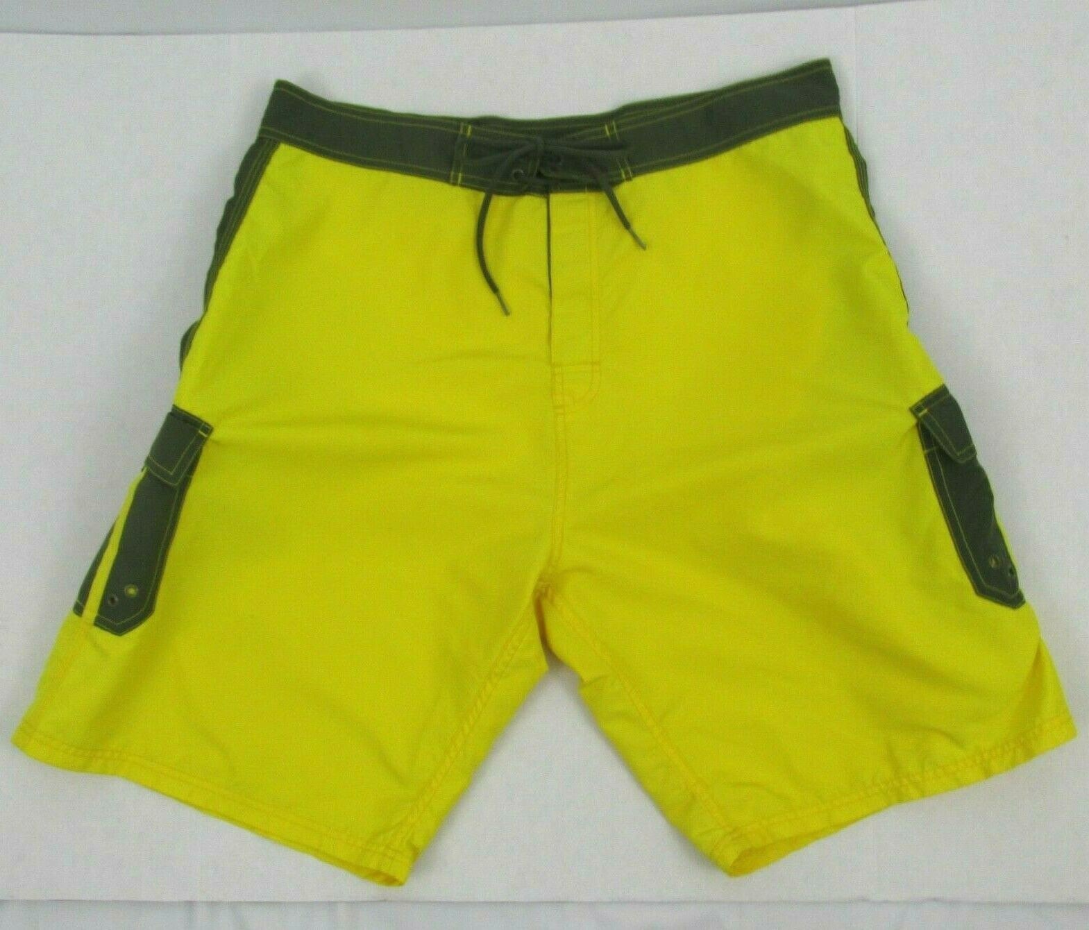 ADIRONDACK ATC Mens Yellow Swim Board Shorts Size 38 … Gem