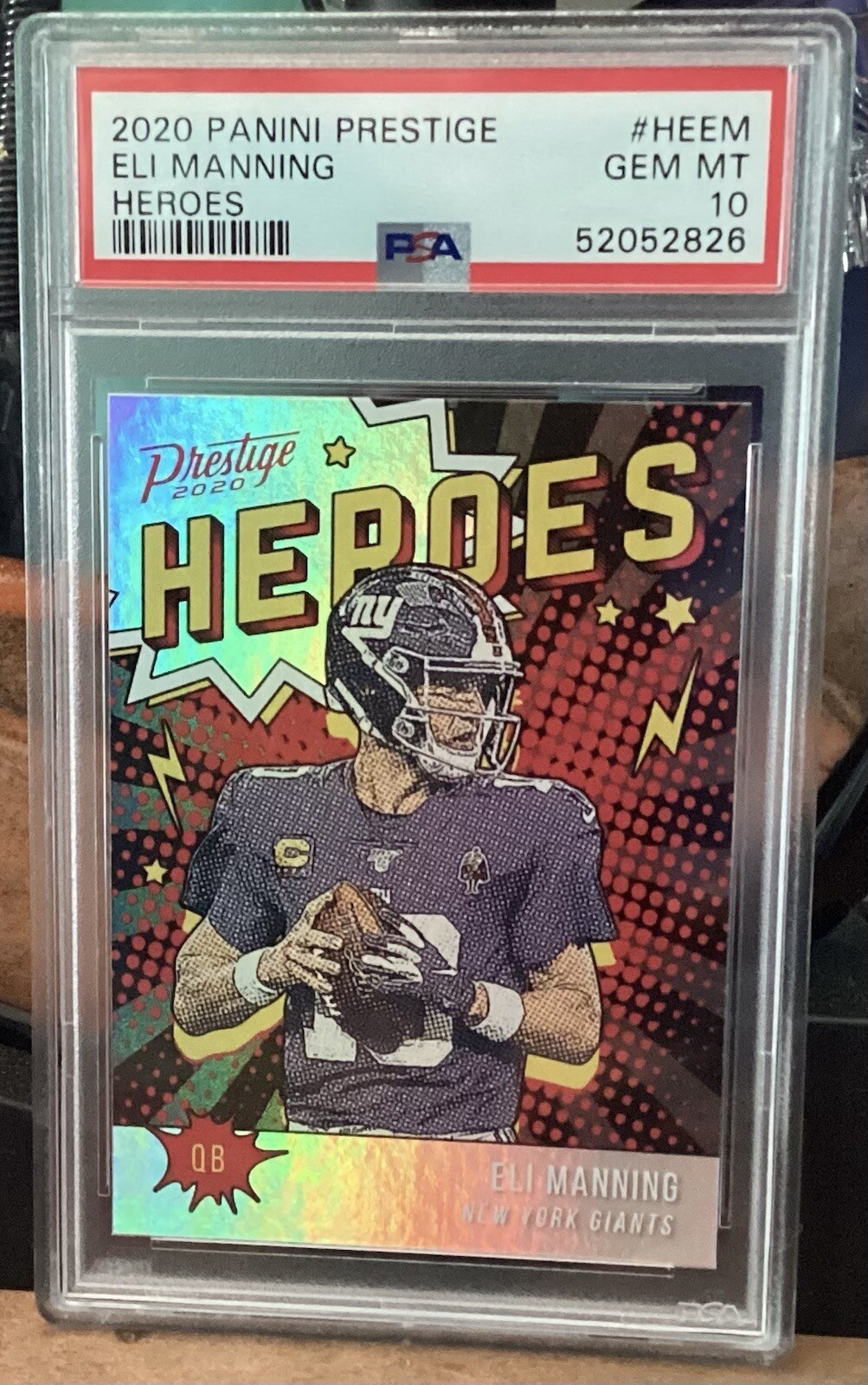 ELI MANNING 2020 PANINI PRESTIGE HEROES PSA 10 GEM MINT