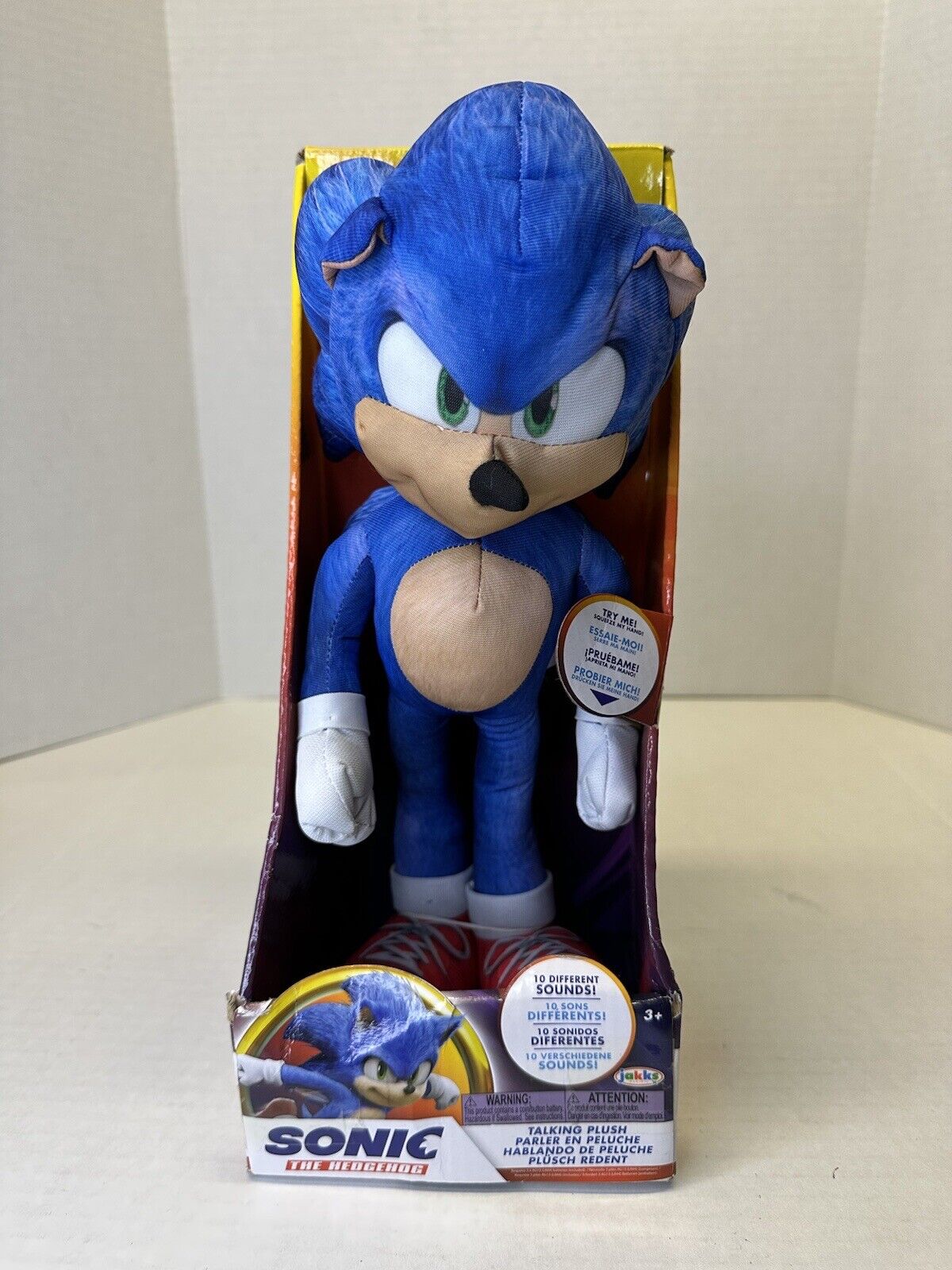 SONIC THE HEDGEHOG TALKING PLUSH 13 2020 SONIC MOVIE 192995400313