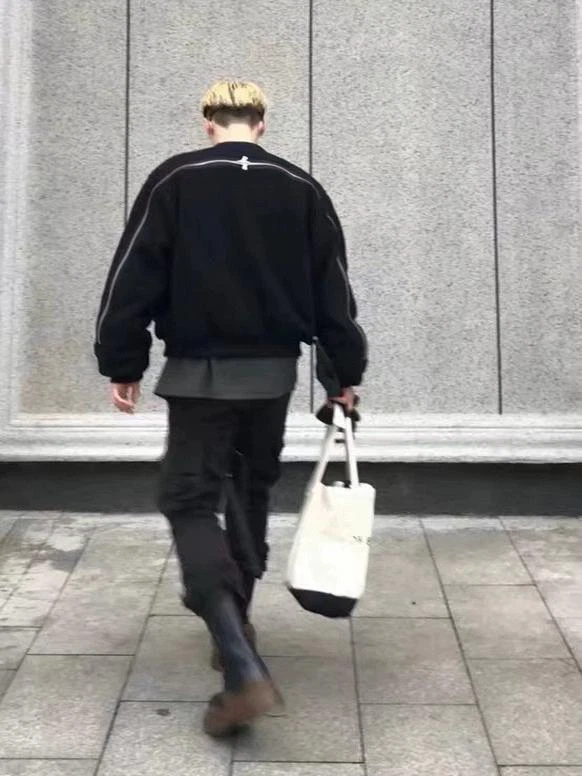 Chaqueta Dries Van Noten Fleece Mezcla con Algodón, Cremallera Trasera, Silueta Suelta Foto 3 de 4