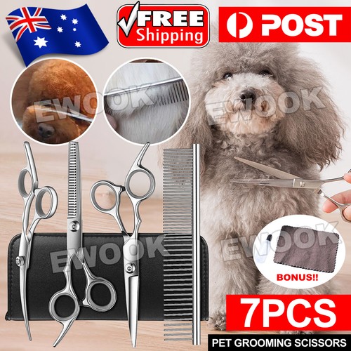 7" Professional Pet Grooming Scissors Set Dog Trimming Hair Tool