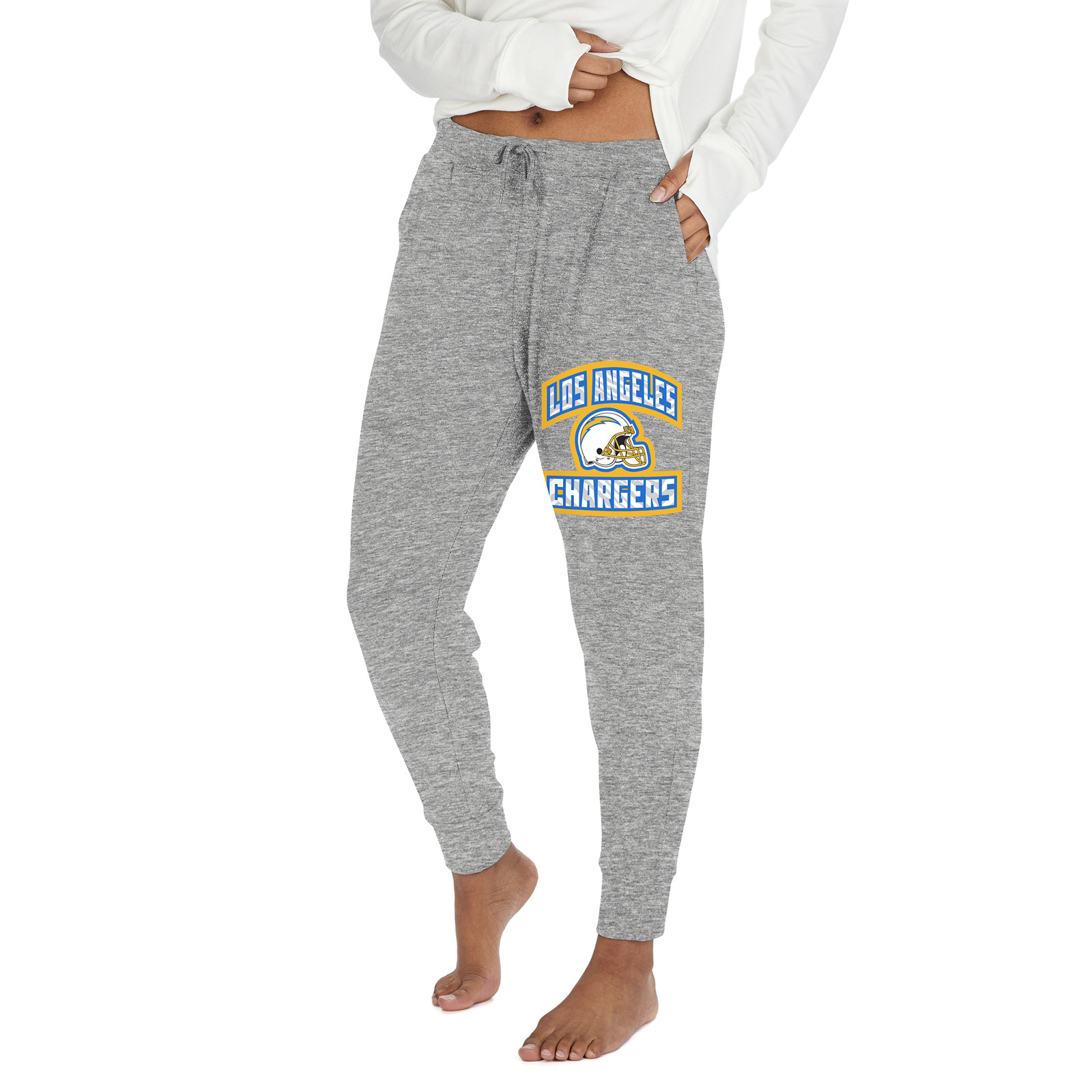 Женские джоггеры Zubaz NFL Los Angeles Chargers из мраморно-серого мягкого материала для бега трусцой