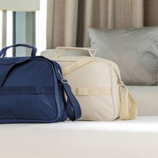  Reisetaschen Kosmetiktaschen blau und beige 32x16x22 Restposten A WARE