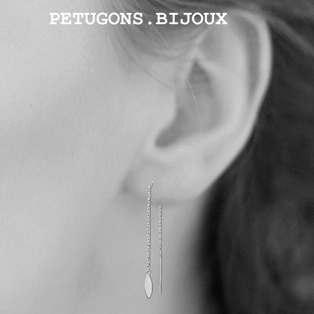 Boucles d'oreilles gouttes les guyanaises en argent 925 rhodié éclatant