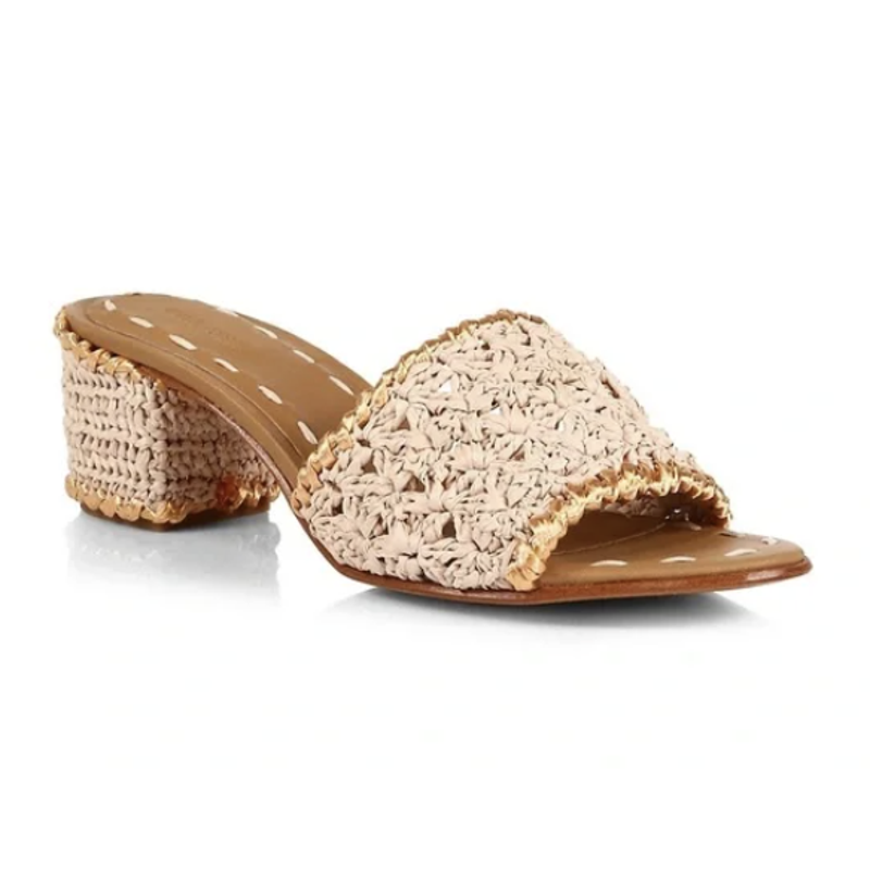 Carrie Forbes Abdel Raffia Mules Slip On Womens Size 38 | eBay