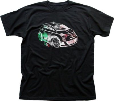 T-Shirt Abarth Car Rally Logo Fiat Italia schwarz 01334