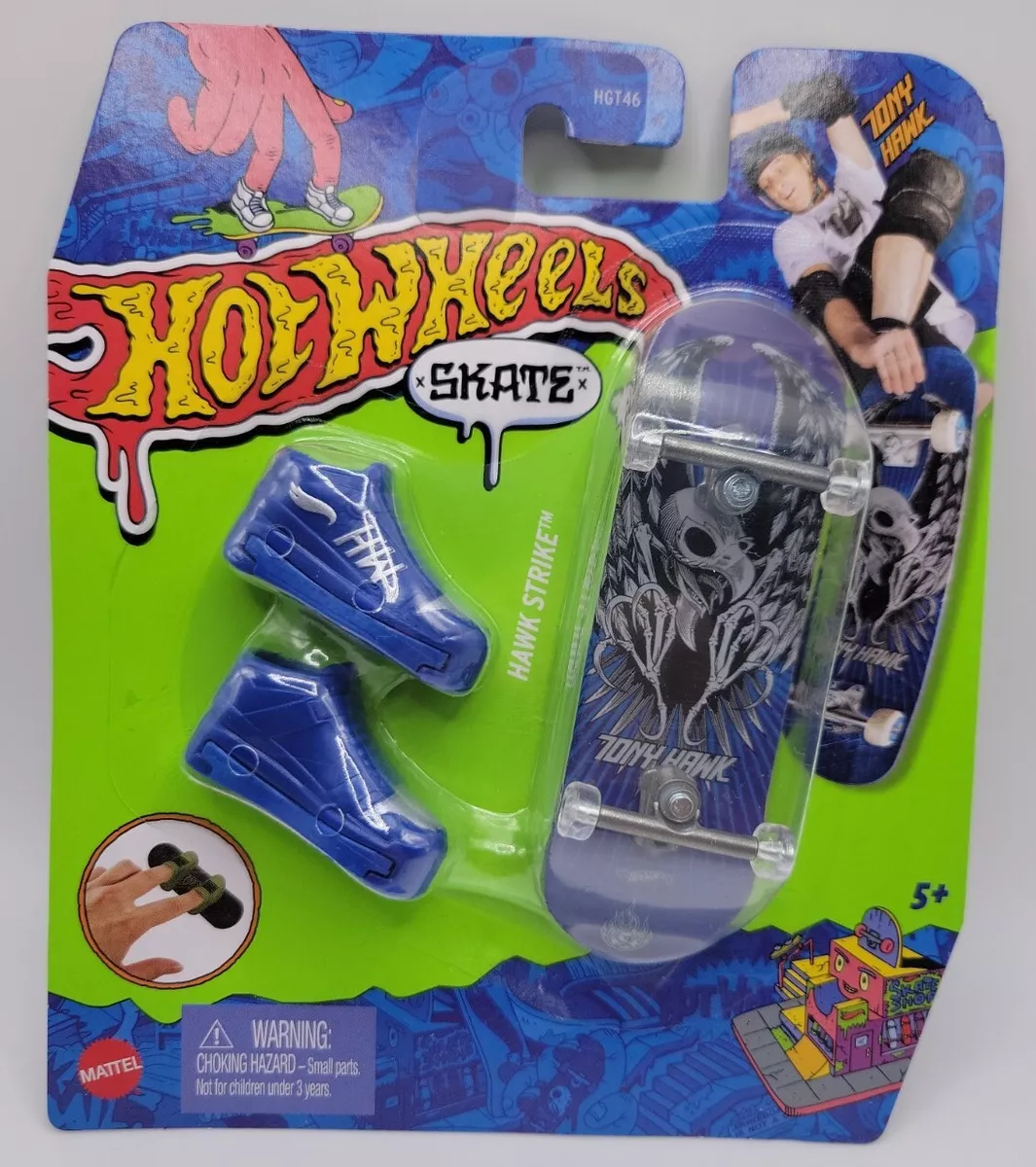 Hot Wheels Skate Tony Hawk Treasure Hunt Hawk Strike Rare Fingerboard Blue  Shoes