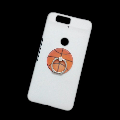 For Phones 3D Cute Basketball Finger Ring Holder White Back Hard Skin Case Cover - Picture 6 of 13