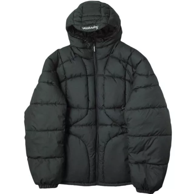 SUPREME 21AW Warp Hooded Puffy Jacket XL black Batting down outer