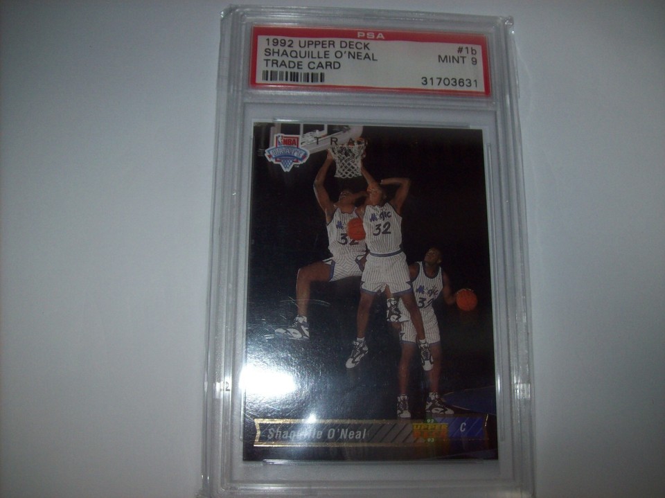 Shaquille O'Neal 199293 Upper Deck 1b NBA Draft PIck PSA 9 Rookie