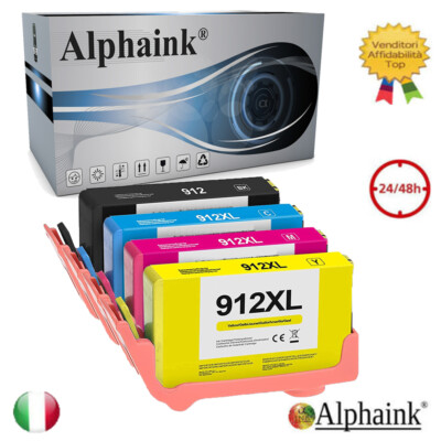 Set Cartucce Compatibili 912XL Per HP OfficeJet Pro 8020/8022/8024 - Nero, Ciano, Giallo, Magenta