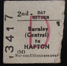 Railway Ticket Burnley Central To Hapton .