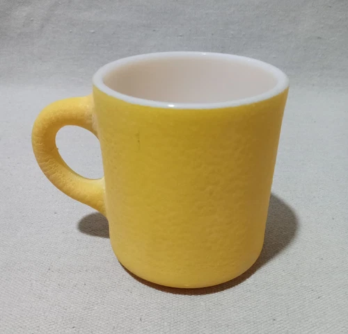 Vintage Hazel Atlas Milk Glass Mug, Yellow