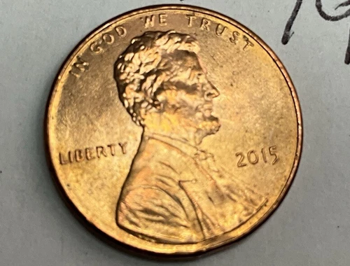 Five (5)Philadelphia  No Mint Mark Uncirculated Business Strike 1C,Coins2015