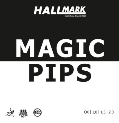 Hallmark Magic Pips super glatt,sehr langs, sch/r.OX, größte Störung/Plastikball