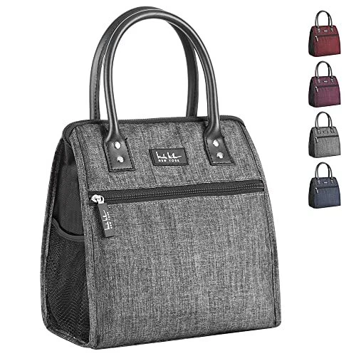Bolsa tote de almoço isolada Nicole Miller – térmica macia lateral aberta saco de gelo refrigerador - Imagem 2 de 2