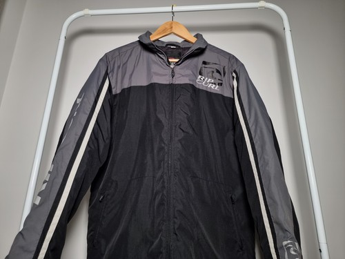 Vintage Rip Curl Jacket The Search Grey Black White Zip Y2K Medium - Picture 4 of 7