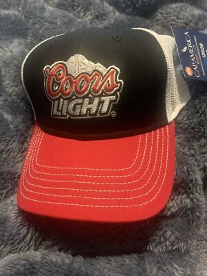 Vintage Coors Light Beer High Def Sign. Adjustable Trucker Mesh