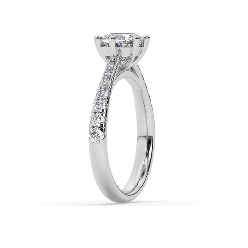 IGI, D/VS1, Solitaire Lab-Grown Cushion Diamond Engagement Ring, 950 Platinum - Picture 17 of 24