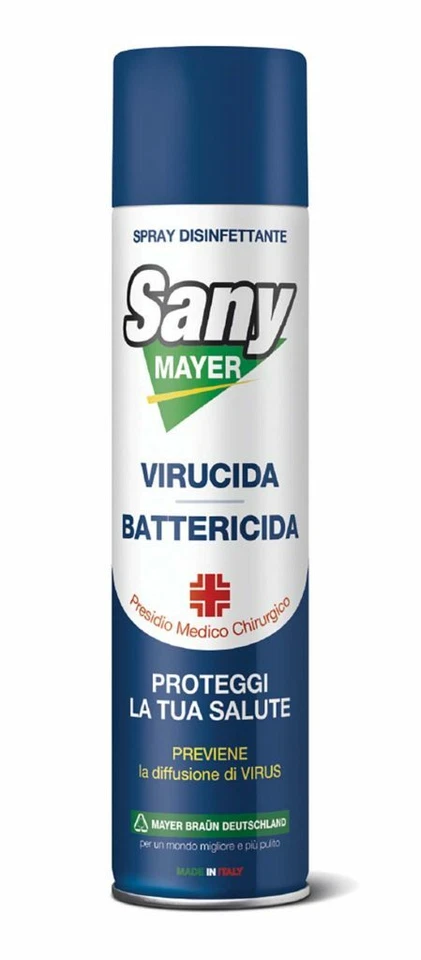 MAYER BRAUN SANYMAYER SPRAY DISINFETTANTE GERMICIDA CON AZIONE BATTERICIDA FUNGICIDA 150 ML