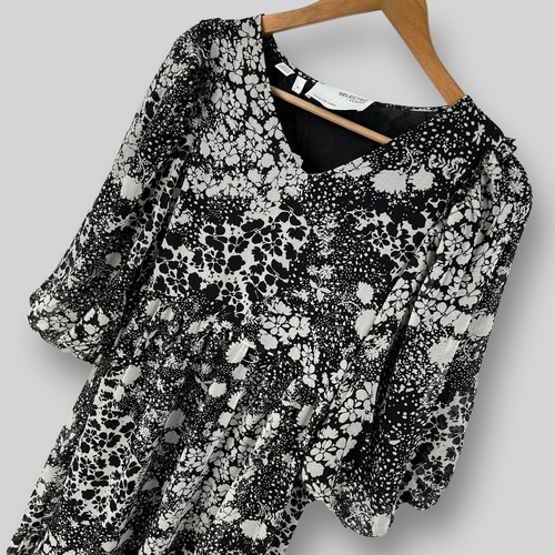 SELECTED FEMME Womens Faralda Floral Puff Sleeves Midi Dress SIZE XS BRAND NEW - Picture 7 of 16