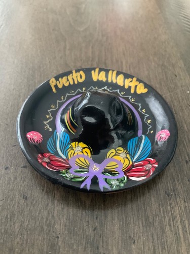 Puerto Vallarta Mexiko handbemalter Sombrero Ton Kühlschrankmagnet - Bild 2 von 3
