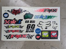 Fox Racing Stickers - 3 pcs "Go Big" Decal Set - Waterproof Vinyl