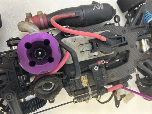 Vintage Mugen Seiki MTX2/3 Nitro RC Touring Car Chassis 1/10 Belt Drive REX Pipe - Picture 6 of 9